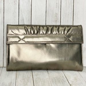 MARY ANN ROSENFELD Metallic Clutch Purse